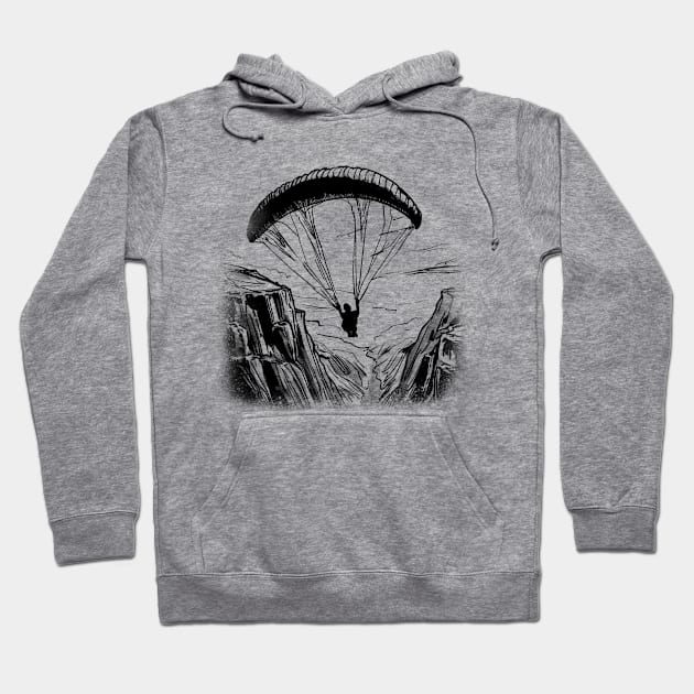 XC Paragliding through Canyons Hoodie by TheWanderingFools